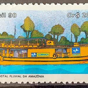 C 1677 Selo Rede Postal Fluvial da Amazonia Navio Servico Postal 1990