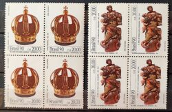 C 1683 Selo 50 Anos Museu Imperial das Missoes Historia 1990 Quadra Serie Completa