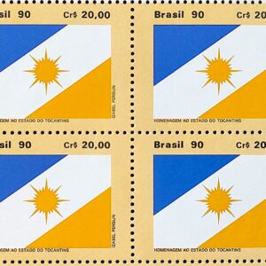 C 1685 Selo Bandeira dos Estados Tocantins 1990 Quadra