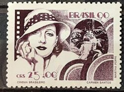 C 1689 Selo Cinema Brasileiro Filme Carmen Santos 1990