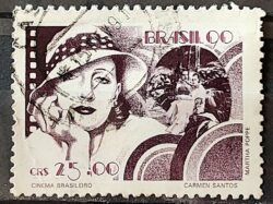 C 1689 Selo Cinema Brasileiro Filme Carmen Santos 1990 Circulado 1