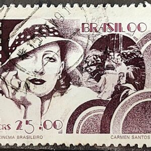 C 1689 Selo Cinema Brasileiro Filme Carmen Santos 1990 Circulado 1