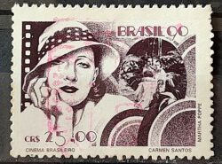 C 1689 Selo Cinema Brasileiro Filme Carmen Santos 1990 Circulado 2