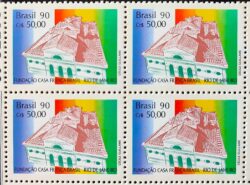 C 1691 Selo Fundacao Casa Franca Brasil Rio de Janeiro 1990 Quadra