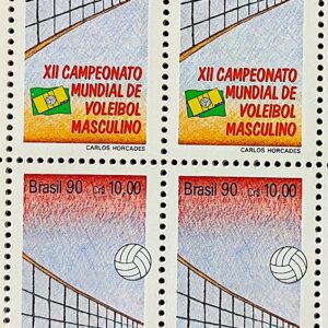 C 1692 Selo Voleibol Esporte 1990 Quadra