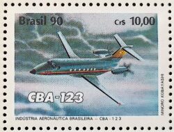 C 1693 Selo Industria Aeronautica Brasil Argentina Aviao Aviacao 1990