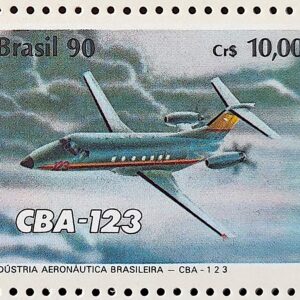 C 1693 Selo Industria Aeronautica Brasil Argentina Aviao Aviacao 1990