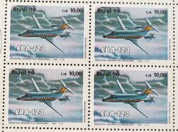 C 1693 Selo Industria Aeronautica Brasil Argentina Aviao Aviacao 1990 Quadra