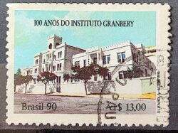 C 1695 Selo 100 Anos Instituto de Ensino Granbery Educacao Metodista 1990 Circulado 1