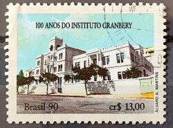 C 1695 Selo 100 Anos Instituto de Ensino Granbery Educacao Metodista 1990 Circulado 2