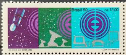 C 1697 Selo 25 Anos da Embratel Telecomunicacao Comunicacao 1990