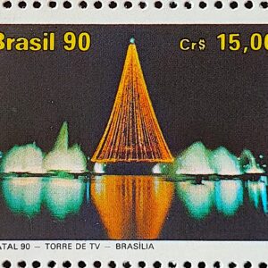 C 1713 Selo Natal Religiao Brasilia Torre de TV 1990