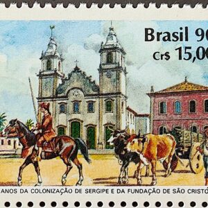 C 1717 Selo 400 Anos Sergipe Sao Cristovao Igreja Cavalo 1990