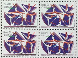 C 1718 Selo Congresso Educacao Fisica Foz do Iguacu Ginastica 1991 Quadra