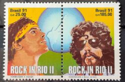 C 1719 Selo Rock in Rio Musica Cazuza Raul Seixas 1991