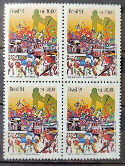 C 1723 Selo Carnaval Musica Trio Eletrico Bahia 1991 Quadra