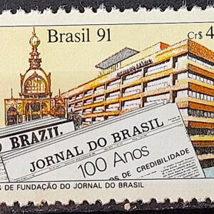 C 1733 Selo 100 Anos do Jornal do Brasil Jornalismo 1991