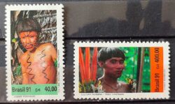 C 1734 Selo Cultura Indigena Indio Yanomami 1991 Serie Completa