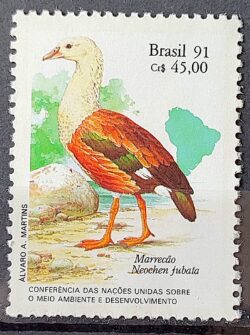 C 1736 Selo Meio Ambiente Ave Marrecao 1991
