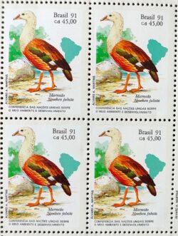 C 1736 Selo Meio Ambiente Ave Marrecao 1991 Quadra