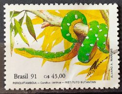 C 1738 Selo Instituto Butantan Cobra Periquitamboia 1991 Circulado 3