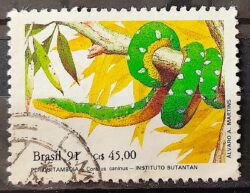 C 1738 Selo Instituto Butantan Cobra Periquitamboia 1991 Circulado 8