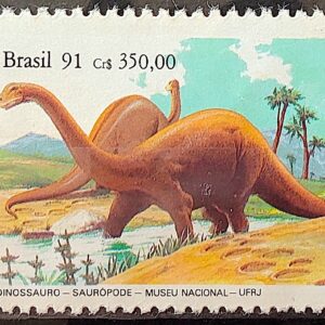 C 1740 Selo Museu Nacional Dinossauro Sauropode 1991