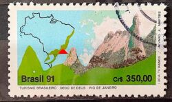 C 1743 Selo Turismo Dedo de Deus Mapa 1991 Circulado 2