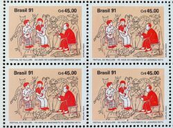 C 1745 Selo Folclore na Baixada Santista Leonardo Mota Musica 1991 Quadra