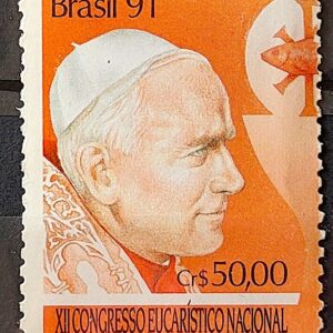 C 1749 Selo Congresso Eucaristico Papa Joao Paulo II Religiao 1991