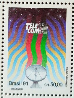 C 1752 Selo Exposicao Telecom Telecomunicacao Comunicacao 1991