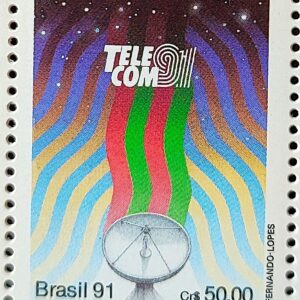 C 1752 Selo Exposicao Telecom Telecomunicacao Comunicacao 1991