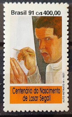 C 1761 Selo 100 Anos Pintor Lasar Segall Arte 1991