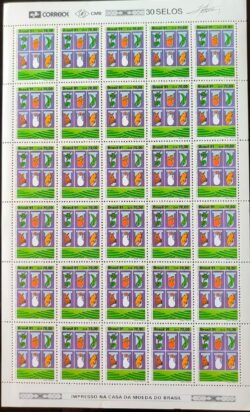 C 1762 Selo 100 Anos Secretaria de Agricultura e Abastecimento Sao Paulo Economia Orgao Publico Governo 1991 Folha