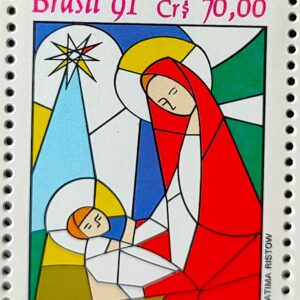 C 1765 Selo Natal Religiao Jesus Nossa Senhora 1991