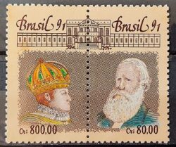 C 1768 Selo 150 Anos Dom Pedro Brasiliana Filatelia Servico Postal 1991