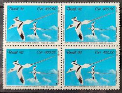 C 1776 Selo Conferencia Rio 92 Fauna Fernando de Noronha Ave Passaro 1992 Quadra