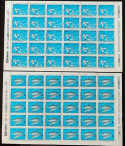 C 1776 Selo Conferencia Rio 92 Fauna Fernando de Noronha Ave Passaro Golfinho 1992 Folha Serie Completa