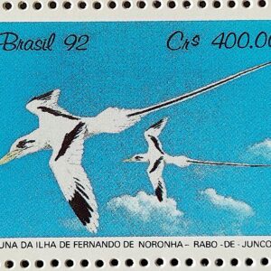 C 1776 Selo Conferencia Rio 92 Fauna Fernando de Noronha Ave Passaro Golfinho 1992 Serie Completa