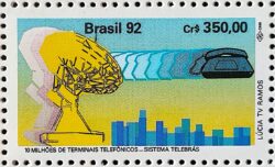 C 1790 Selo Sistema Telebras Telefone Comunicacao 1992