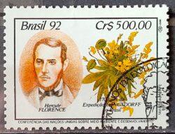C 1794 Selo Expedicao Longsdorff Meio Ambiente Florence Flora 1992 Circulado 1