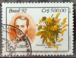 C 1794 Selo Expedicao Longsdorff Meio Ambiente Florence Flora 1992 Circulado 2