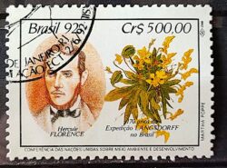 C 1794 Selo Expedicao Longsdorff Meio Ambiente Florence Flora 1992 Circulado 4
