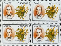 C 1794 Selo Expedicao Longsdorff Meio Ambiente Florence Flora 1992 Quadra
