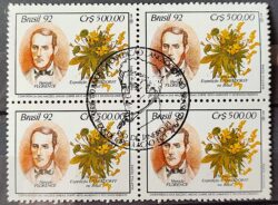 C 1794 Selo Expedicao Longsdorff Meio Ambiente Florence Flora 1992 Quadra CBC RJ