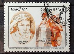 C 1795 Selo Expedicao Longsdorff Meio Ambiente Taunay Indio 1992 Circulado 5