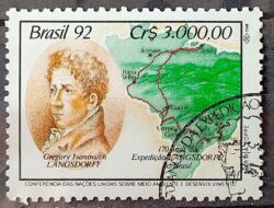C 1797 Selo Expedicao Longsdorff Meio Ambiente Mapa 1992 Circulado 1