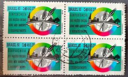C 1799 Selo Conferencia ECO 92 Rio de Janeiro Meio Ambiente 1992 Quadra Circulado 1
