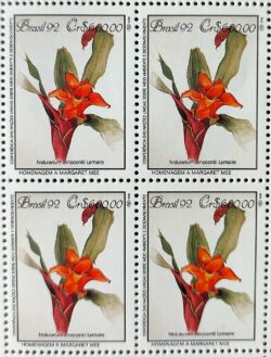 C 1805 Selo Conferencia Meio Ambiente Mata Atlantica Margaret 1992 Quadra Serie Completa