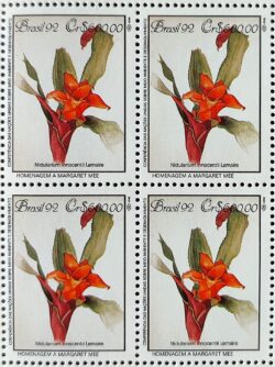 C 1805 Selo Conferencia Meio Ambiente Mata Atlantica Margaret Mee Nidularium 1992 Quadra